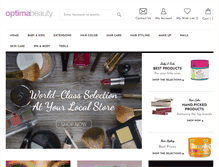 Tablet Screenshot of optimabeautysupply.com